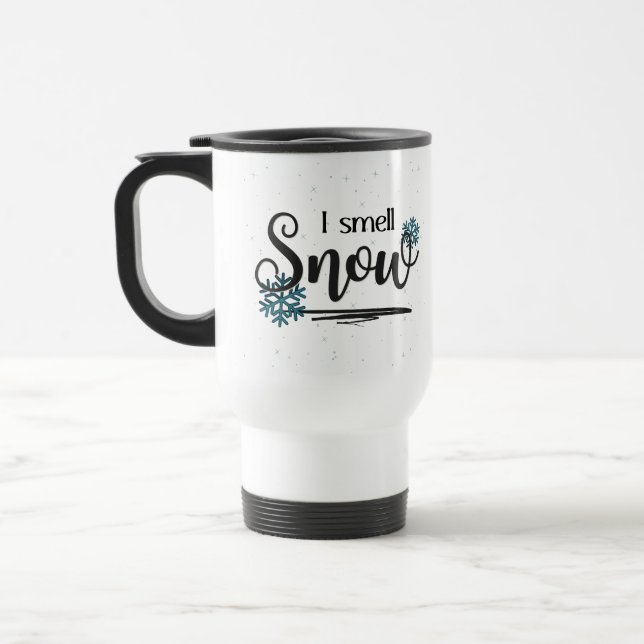 I Smell Snow Travel Mug (Left)