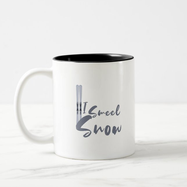 I Smell Snow Two-Tone Coffee Mug (Left)