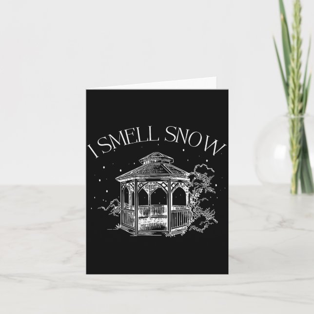 I Smell Snow Winter Christmas Snowball Design  Card (Front)