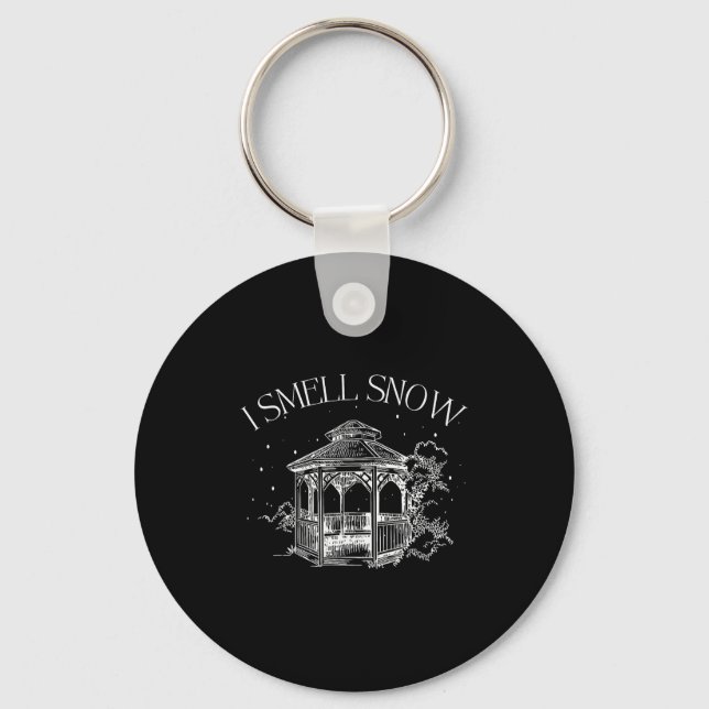 I Smell Snow Winter Christmas Snowball Design  Key Ring (Front)