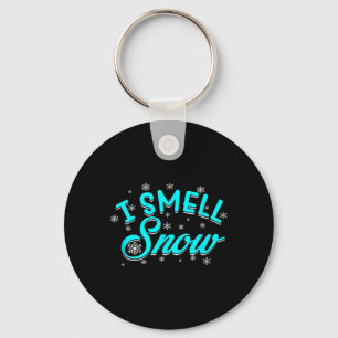 I Smell Snow Winter Skiing Snowboarding Key Ring