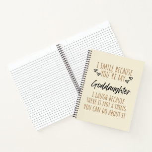 I Smile Because You're My Goddaughter Notebook