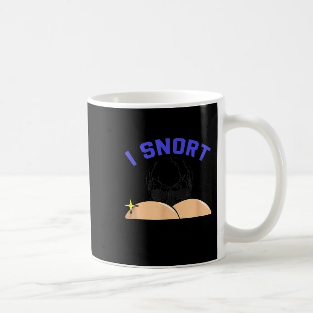 I Snort Crack Skeleton Funny Skull Butt Soky Hallo Coffee Mug (Right)