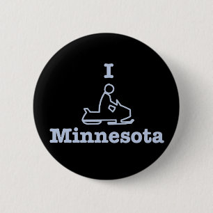 I Snowmobile Minnesota 6 Cm Round Badge
