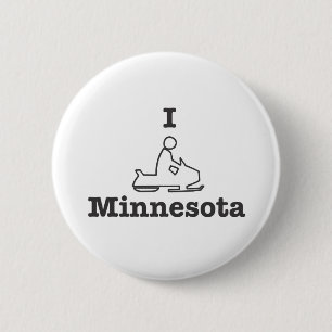 I Snowmobile Minnesota 6 Cm Round Badge