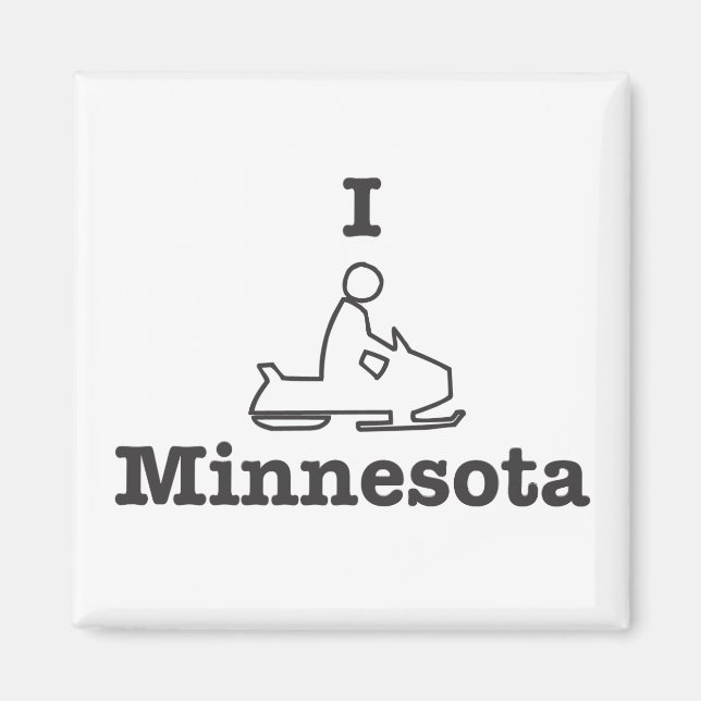 I Snowmobile Minnesota Magnet (Front)