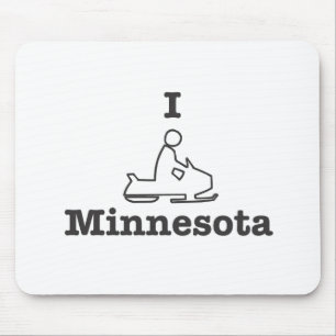 I Snowmobile Minnesota Mouse Mat