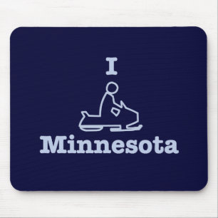 I Snowmobile Minnesota Mouse Mat