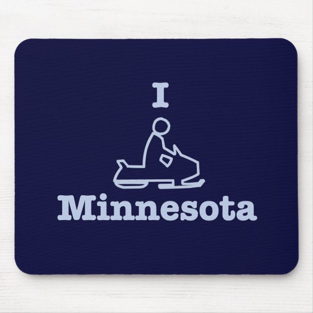 I Snowmobile Minnesota Mouse Mat (Front)