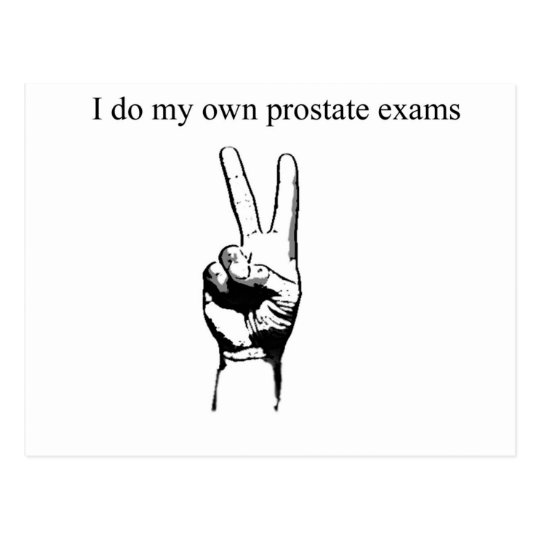 I so my own prostate exams postcard
