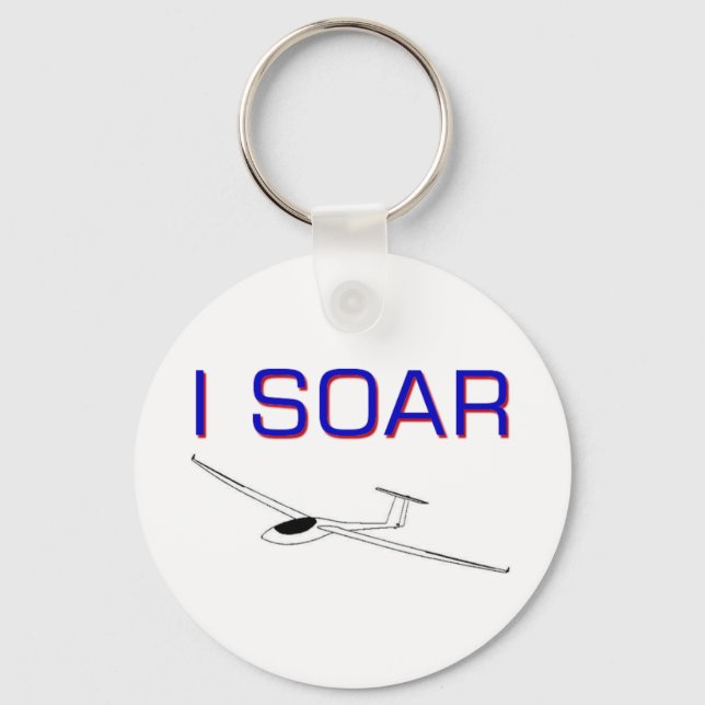 I SOAR gliders sailplanes Key Ring (Front)