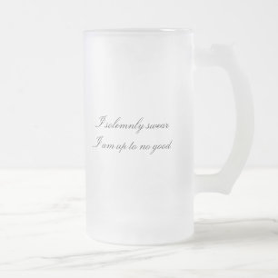 I solemnly swear... frosted glass beer mug