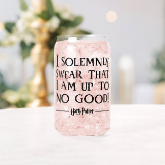 I SOLEMNLY SWEAR THAT I AM UP TO NO GOOD™ CAN GLASS