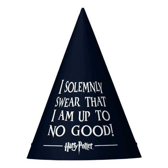 I SOLEMNLY SWEAR THAT I AM UP TO NO GOOD™ PARTY HAT (Front)
