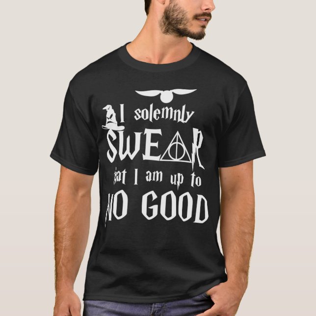 I Solemnly Swear That I Am Up To No Good Wizard Gi T-Shirt (Front)