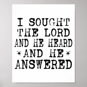I Sought The Lord And He Heard And He Answered, Ch Poster