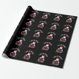 I Soy-ld Myself Funny Soy Sauce Pun Dark BG Wrapping Paper