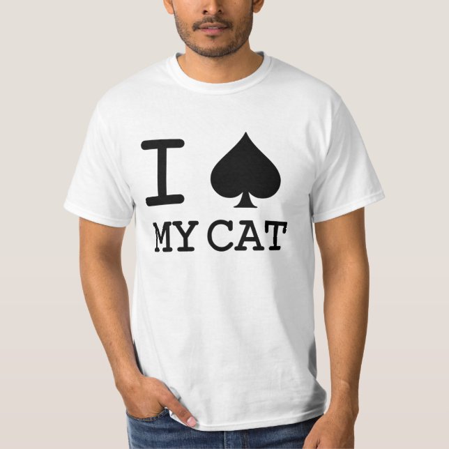 'I SPADE MY CAT' CAT LOVER RESCUE T-Shirt (Front)
