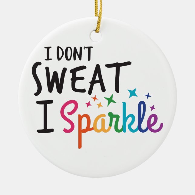 I Sparkle Ceramic Tree Decoration (Front)