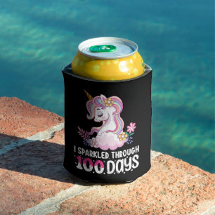 I Sparkled Through 100 Days of School Unicorn Can Cooler