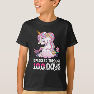 I Sparkled Through 100 Days of School Unicorn T-Shirt