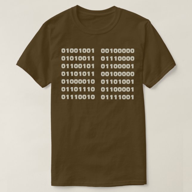 I Speak Binary Code Coder Programmer T-Shirt (Design Front)