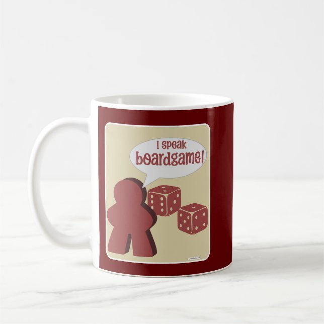 I Speak Board Game Fun Gamer Motto Coffee Mug (Left)
