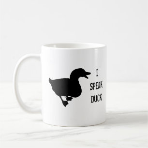 'I Speak Duck' Pekin Duck Silhouette Coffee Mug