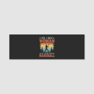I Speak Fluent Baseball Female Player Fan Name Tag