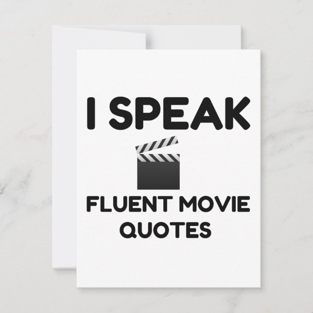 I Speak Fluent Movie Quotes (Front)