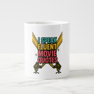 I Speak Fluent Movie Quotes Neon Hollywood Art Large Coffee Mug