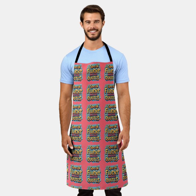 I Speak Fluent Movie Quotes Retro Pop Art Apron (Worn)