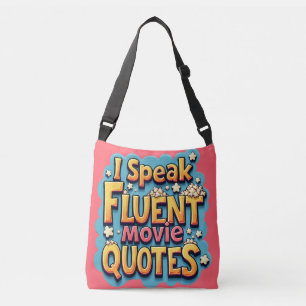 I Speak Fluent Movie Quotes Retro Pop Art Crossbody Bag