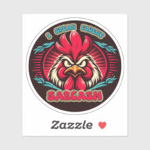 "I Speak Fluent Sarcasm" Vinyl Rooster Sticker