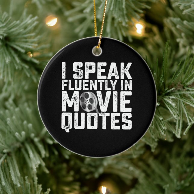 I Speak Fluently In Movie Quotes Ceramic Tree Decoration (Tree)