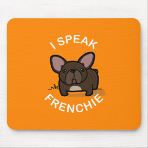 I Speak Frenchie - Orange Mouse Mat