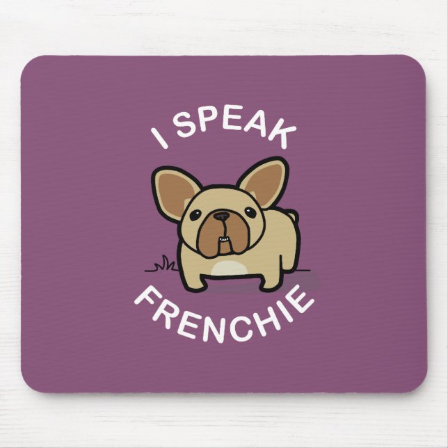 I Speak Frenchie - Purple Mouse Mat (Front)