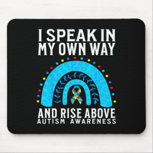 I Speak In My Own Way Support Autism Awareness Gif Mouse Mat