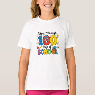I Sped Through 100 Days of School Boys Gamer T-Shirt