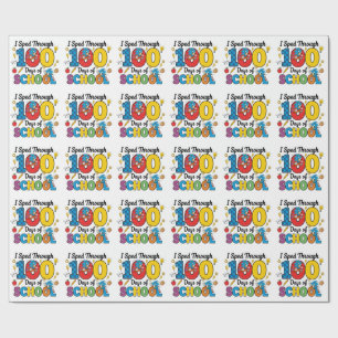 I Sped Through 100 Days of School Boys Gamer Wrapping Paper