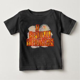 I Spill Things baby black T-shirt