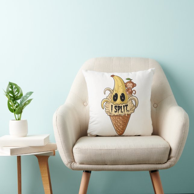 I split, cute banana ice scream cushion (Chair)