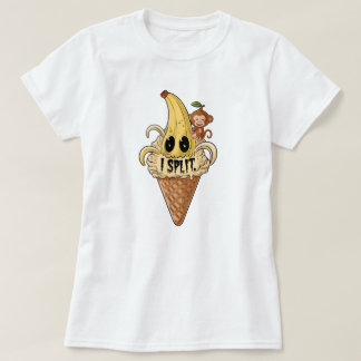 I split, cute banana ice scream T-Shirt