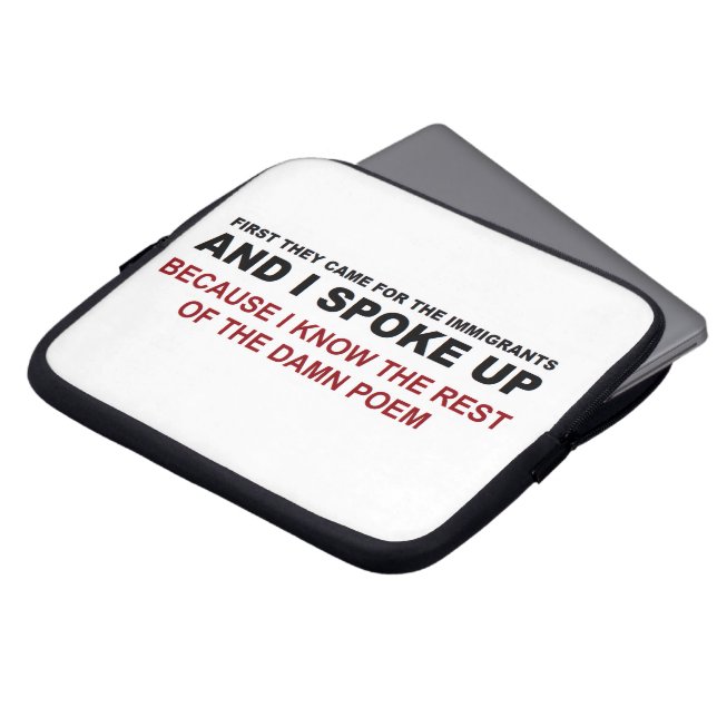 I Spoke Up Laptop Sleeve (Front Top)