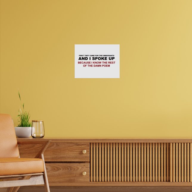 I Spoke Up Poster (Living Room 2)