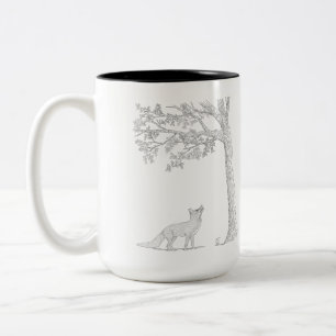 I Spot the squirrel  Two-Tone Coffee Mug