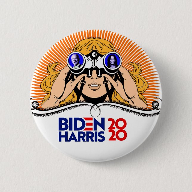 I Spy Biden Harris 2020 6 Cm Round Badge (Front)