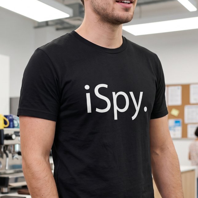 I Spy - Geeky Tech Humour - Minimalist Typography T-Shirt (Creator Uploaded)
