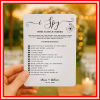 i Spy Photo Hunt Wedding Reception Scavenger Game