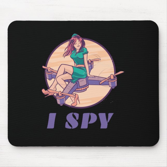 I Spy Spy Drone For Girls Mouse Mat (Front)